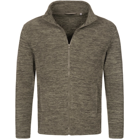 Melange Fleece Jacket Herren:   Herren Fleece Jacke   Material: 310g/m², 100% Polyester   Stehkragen, mo